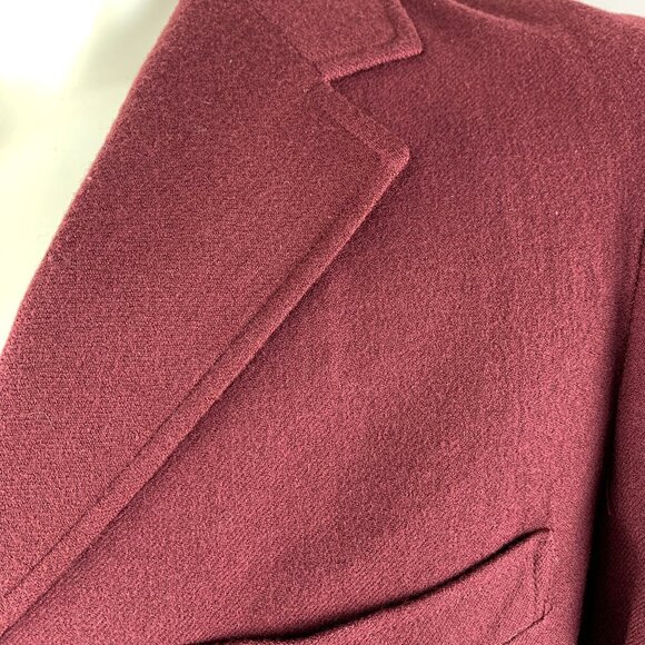 Vintage 80s Harvard Mens Wool Band Blazer Embroidered Logo Flawed w/ Moth Holes - Picture 5 of 16